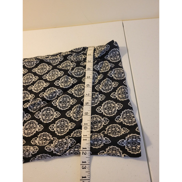 NWT Christopher & Banks Black Baroque Wide Leg Capri Pants Women's Size Large - Picture 8 of 11
